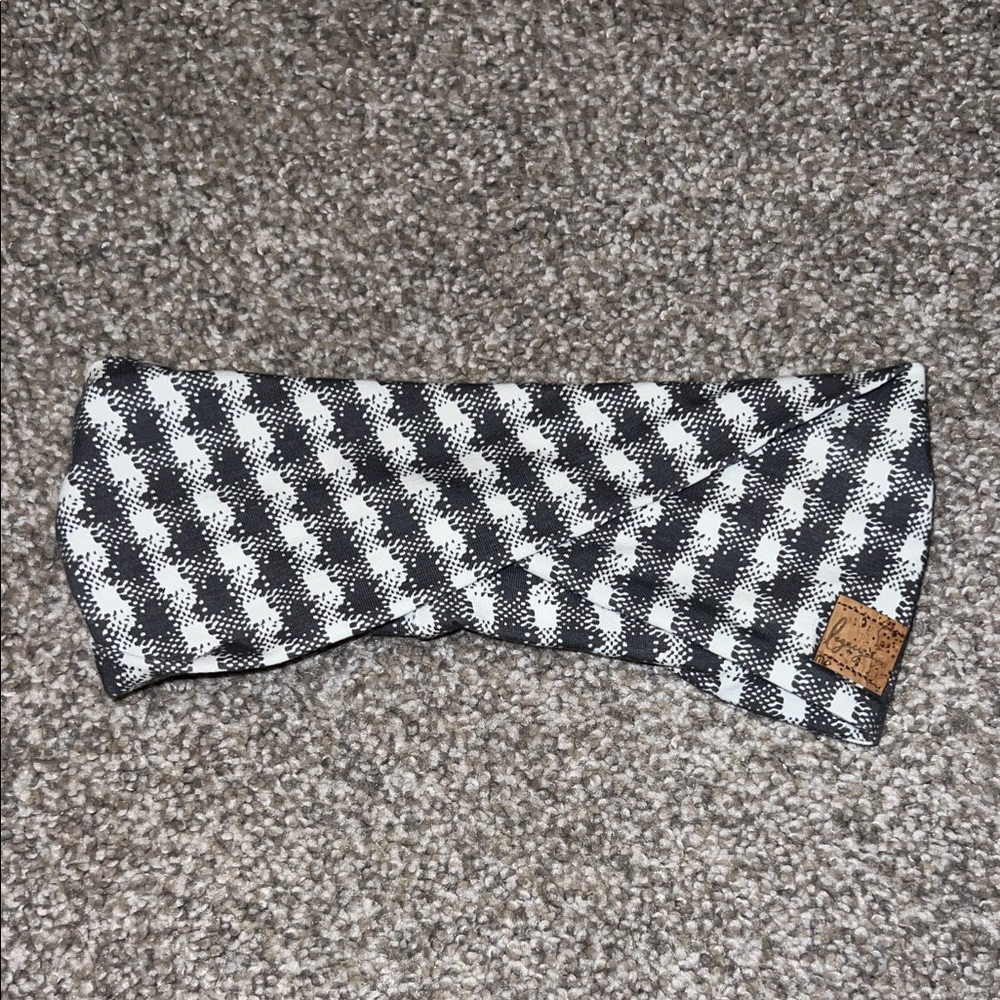 Black and White‎ Checkered Headband